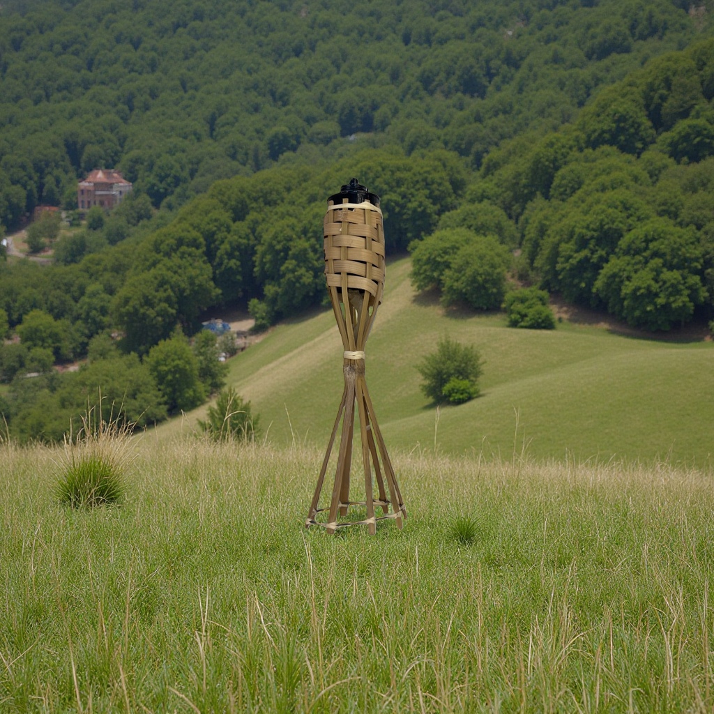 竹编手工艺品天然环保编织火炬