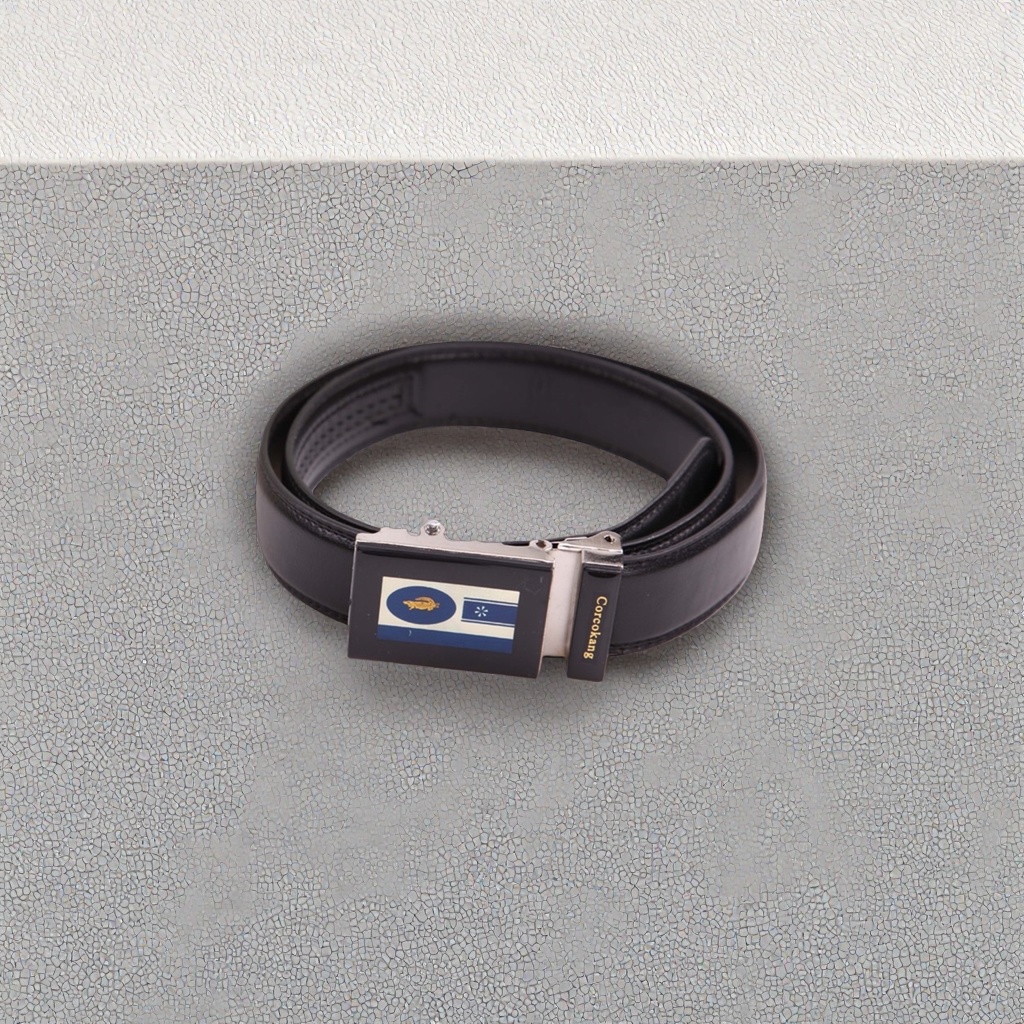 Black leather men's belt, simple business casual men's widened real belt Application Scenario