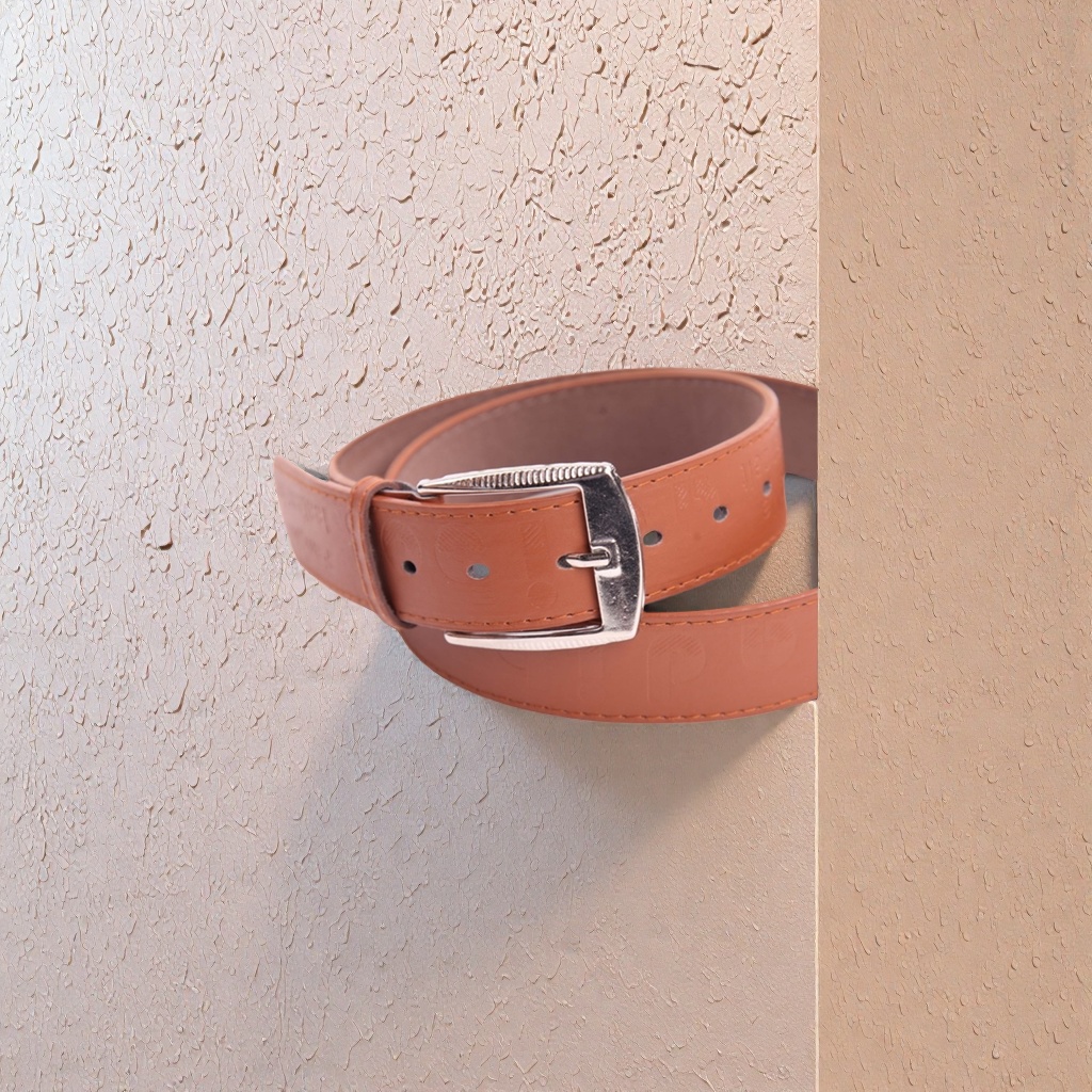 Brown leather belt for men, simple business casual men's belt, 105007170 Specification image
