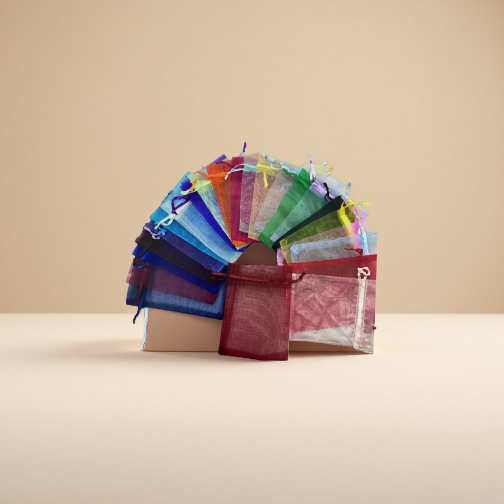 Colorful gauze bags, creative decorative gauze bags, home storage bags, multi-purpose and reusable details Picture
