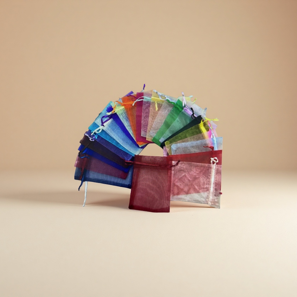 Colorful gauze bags, creative decorative gauze bags, home storage bags, multi-purpose and reusable