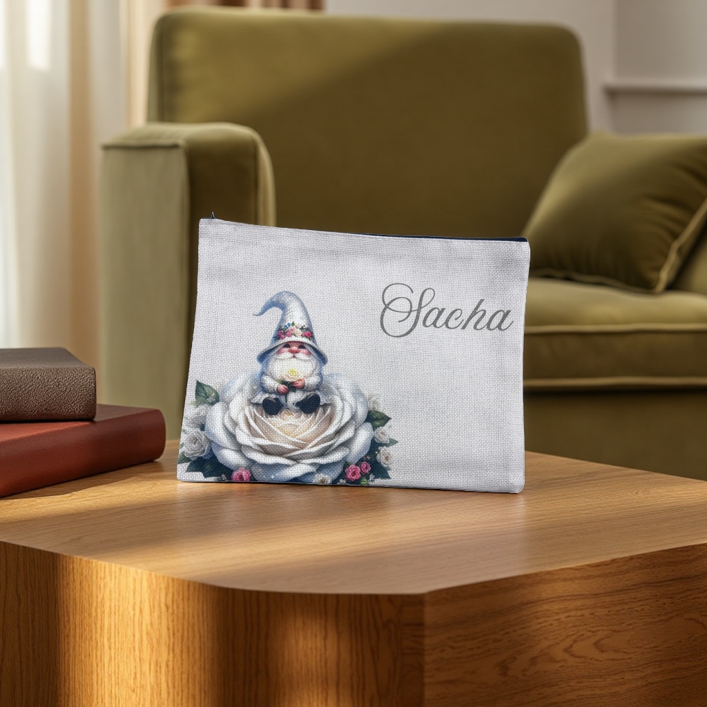 Dibujos animados enanos rosa floral patrón bolso cosmético bolsa de almacenamiento bolso de viaje Application Scenario