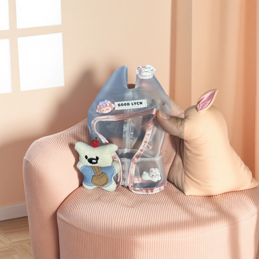 透明大容量学生书包日常通勤背包轻便防泼水设计