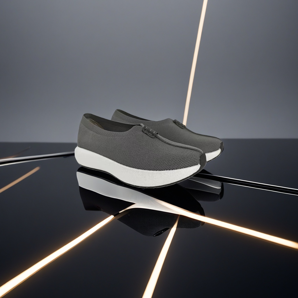 New monk shoes: thick-soled sports monk shoes for spring and autumn, men's monk shoes for summer, thin, soft-soled, springback and shock-absorbing, dark gray details Picture