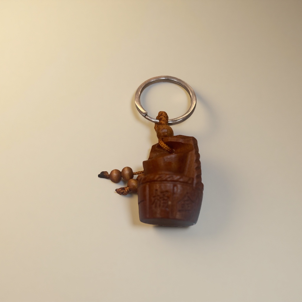 Wooden carved keychains, personalized and creative gifts, boy and girl pendants, niche accessories details Picture