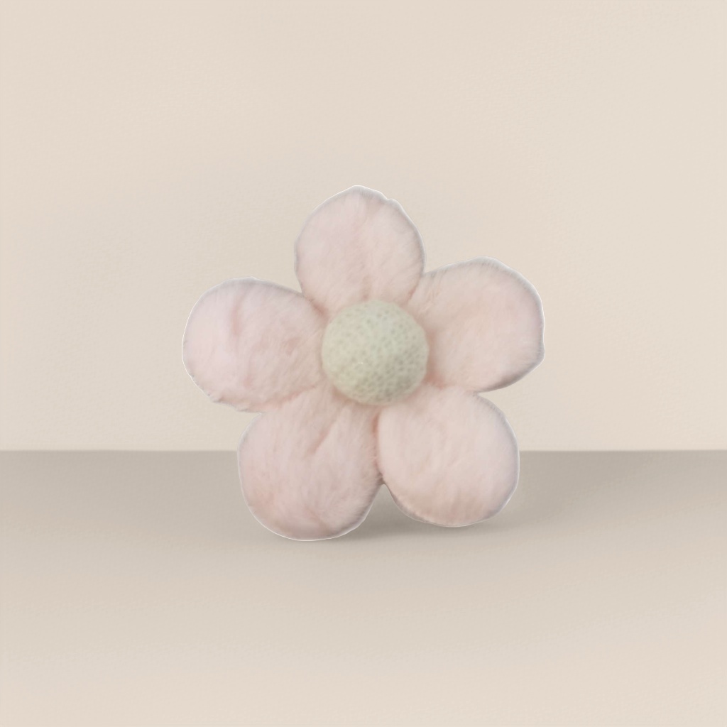 粉色毛绒花朵