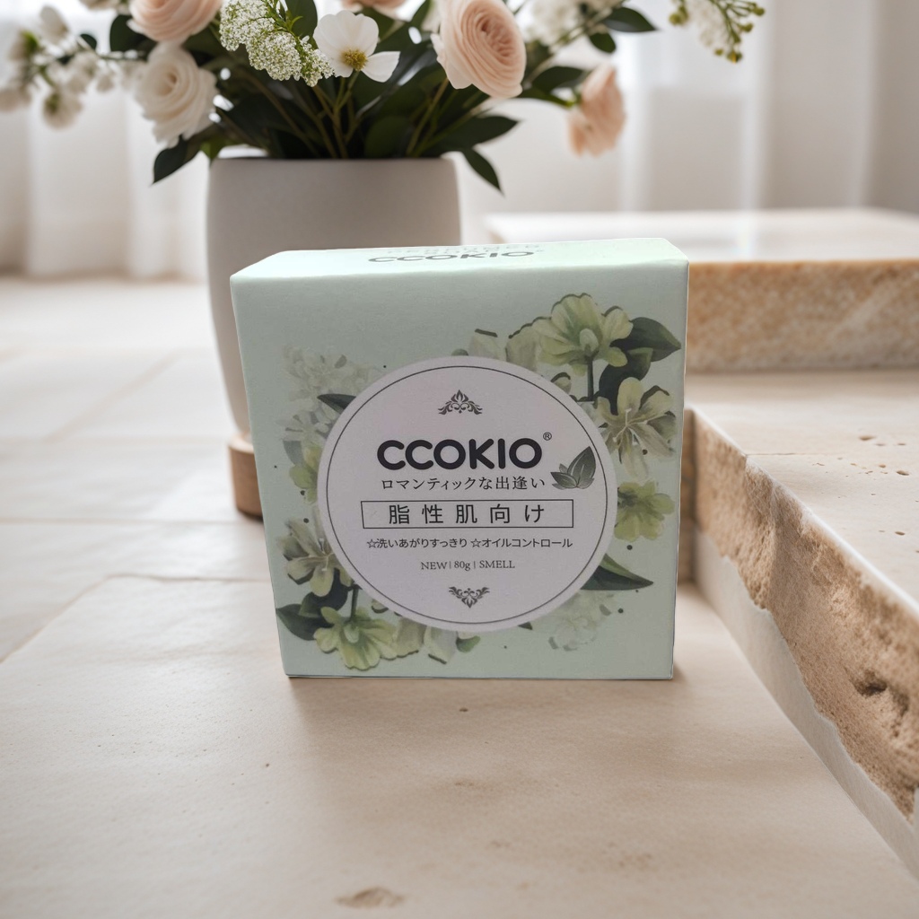 绿色包装盒CCOKIO香皂天然植物成分温和清洁滋润肌肤产品图