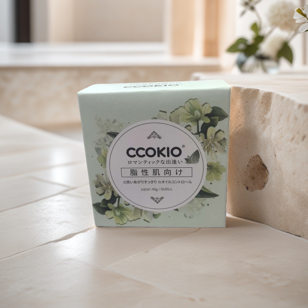 绿色包装盒CCOKIO香皂天然植物成分温和清洁滋润肌肤