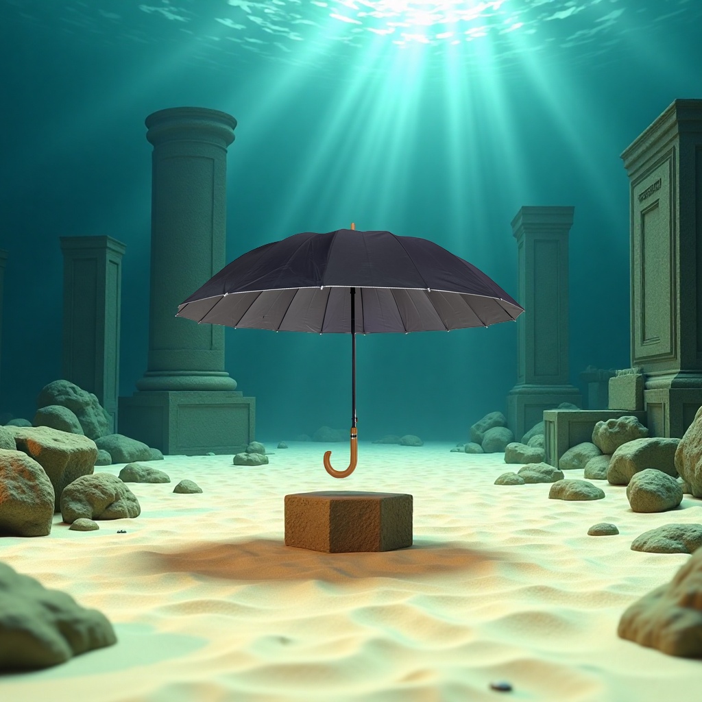 黑色雨伞产品图
