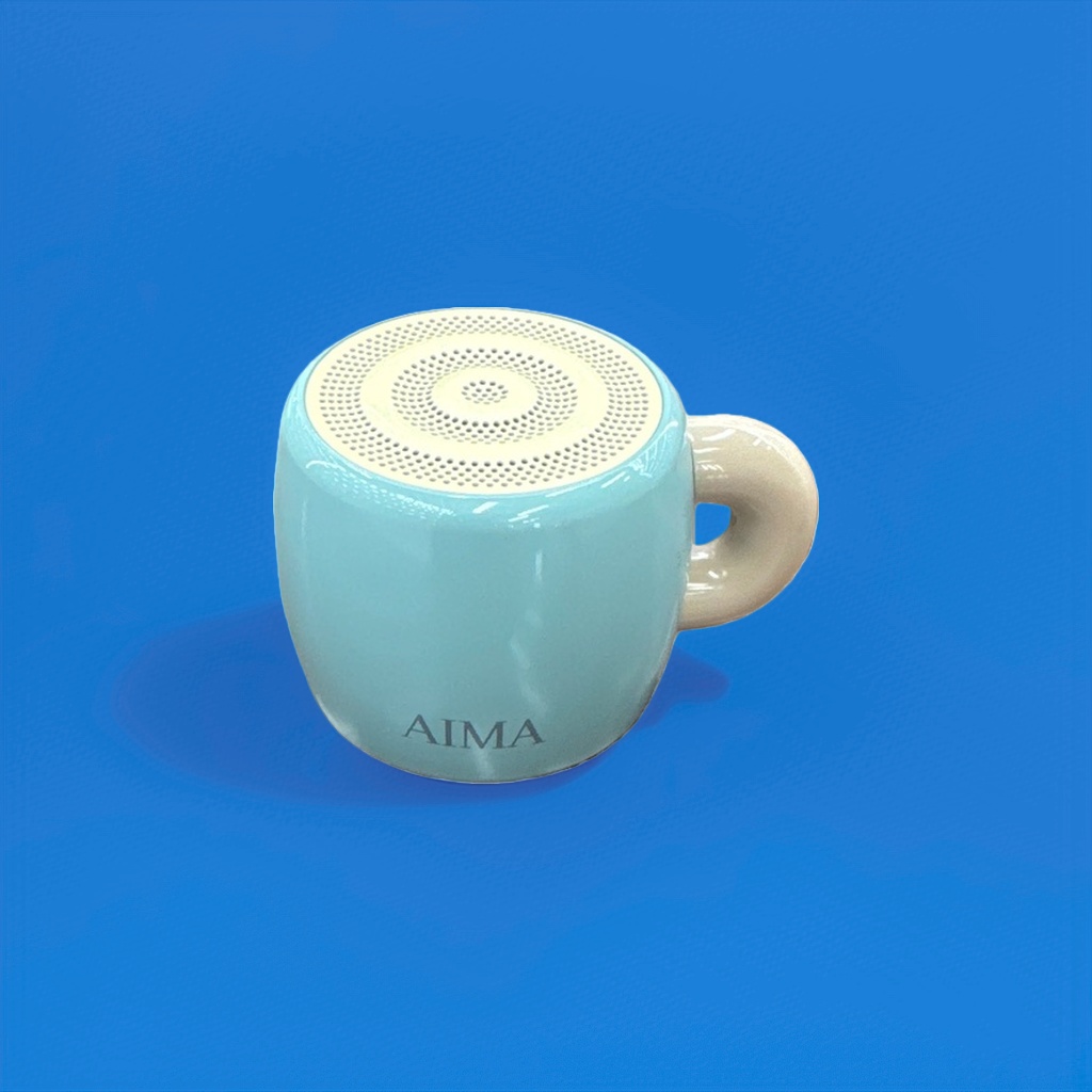 蓝色陶瓷杯状蓝牙音箱产品图