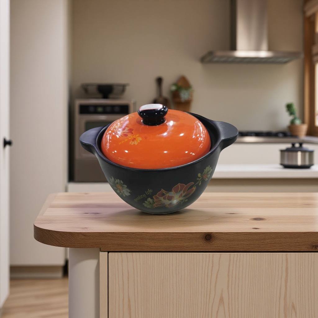 Ceramic pot, porcelain stew pot, household non-stick pot, healthy stewing, large-capacity high-temperature resistant soup pot