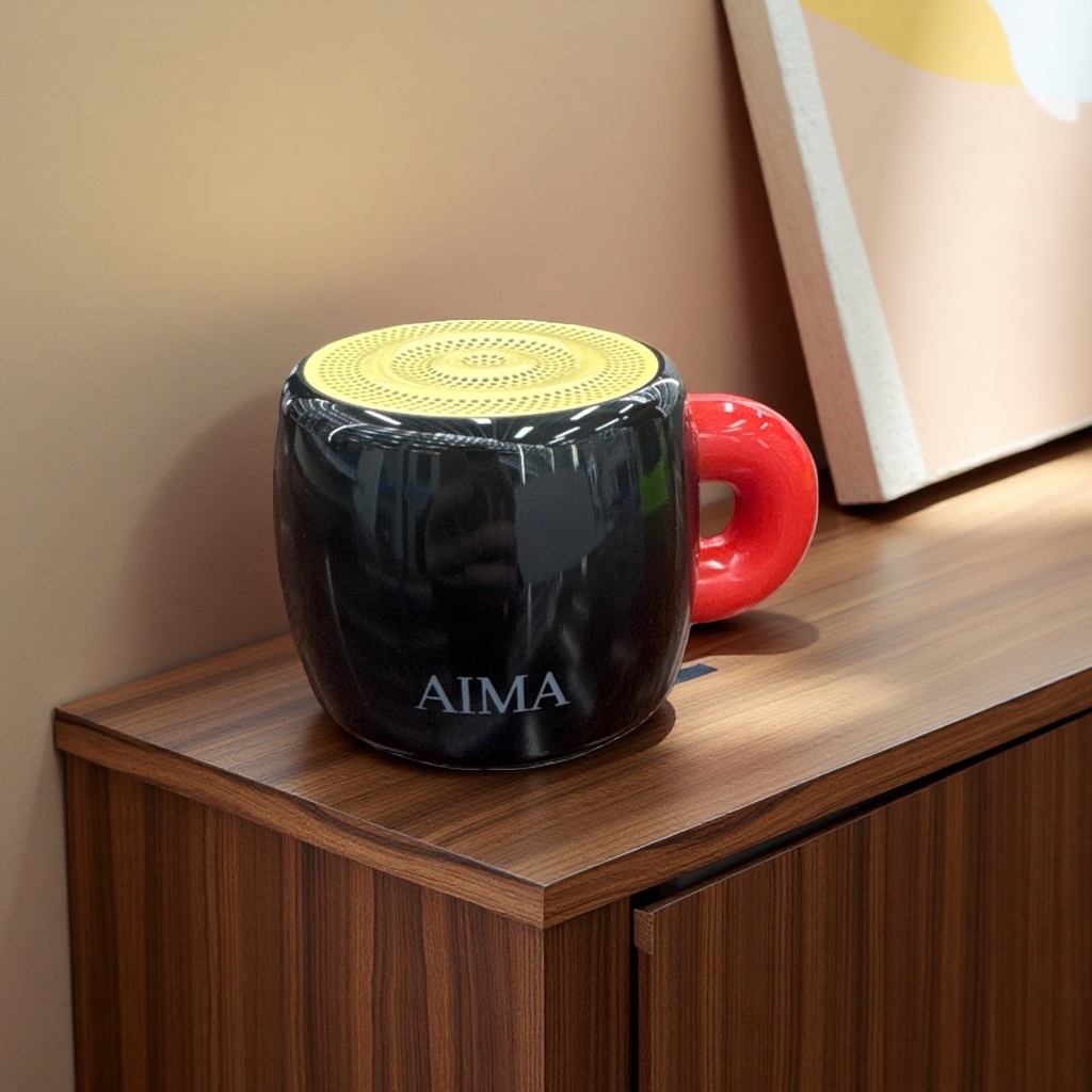 Emma AI Smart Black Ceramic Cup Bluetooth Speaker Specification image