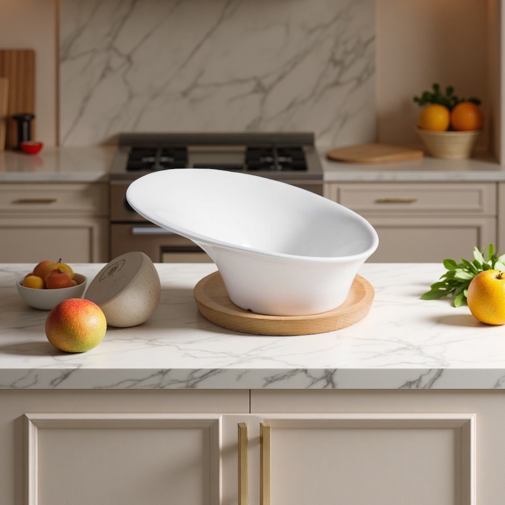 The white ceramic bowl is simple and fashionable. The bone China tableware is durable and shatterproof Application Scenario