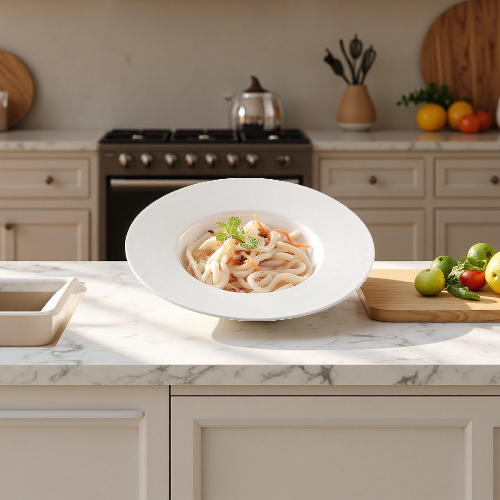 Italian pasta plate, flying saucer plate, straw hat pasta, European deep plate, Western soup plate, 11-inch Western soup plate Application Scenario
