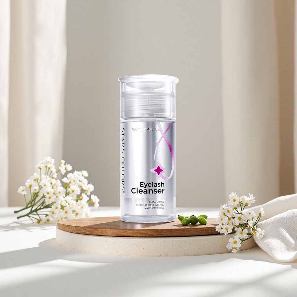 Eyelash Cleanser portable set gently removes makeup and oil stains