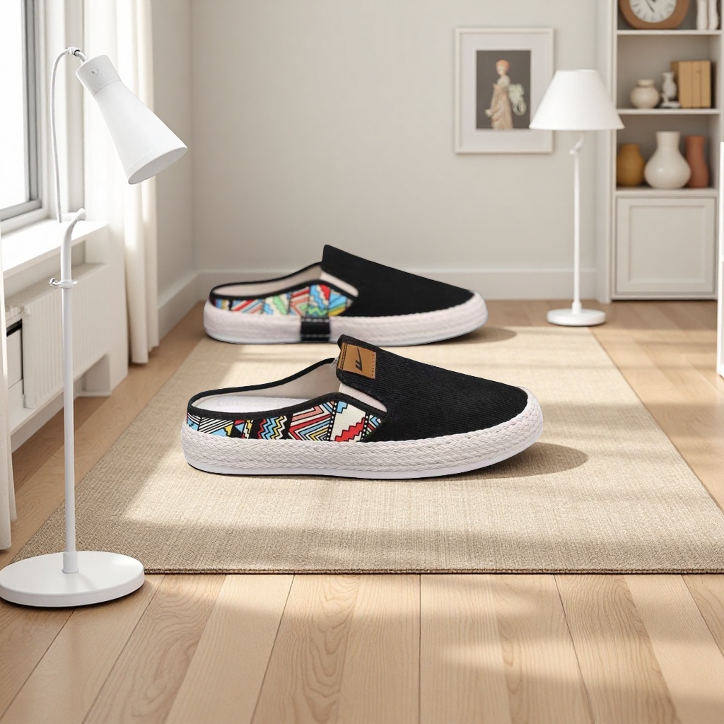 Black canvas casual sports shoes for men and women, thickened, wear-resistant and anti-slip