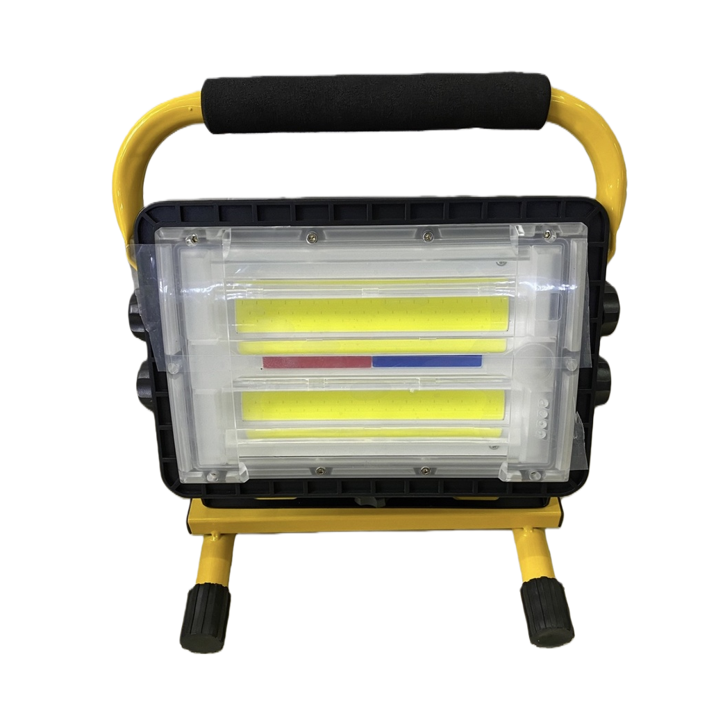 The yellow portable LED work light provides strong illumination for portable outdoor operations Item Picture