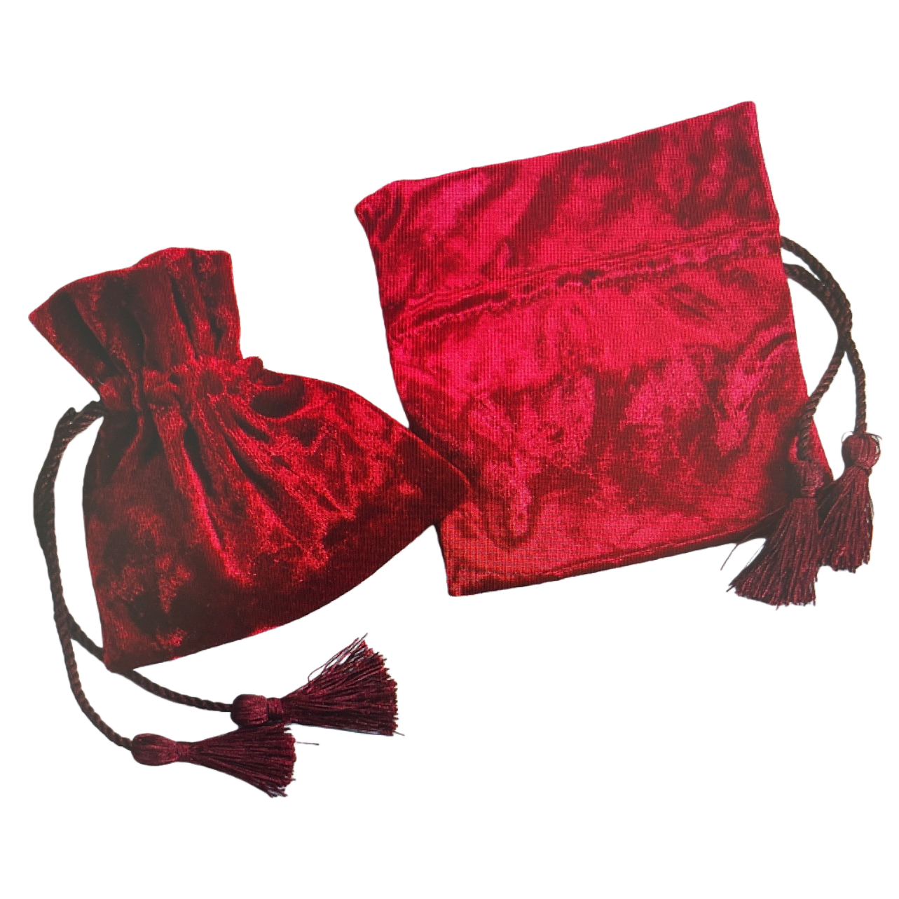 The red velvet cloth bag storage bag has a large capacity and can be reused Item Picture