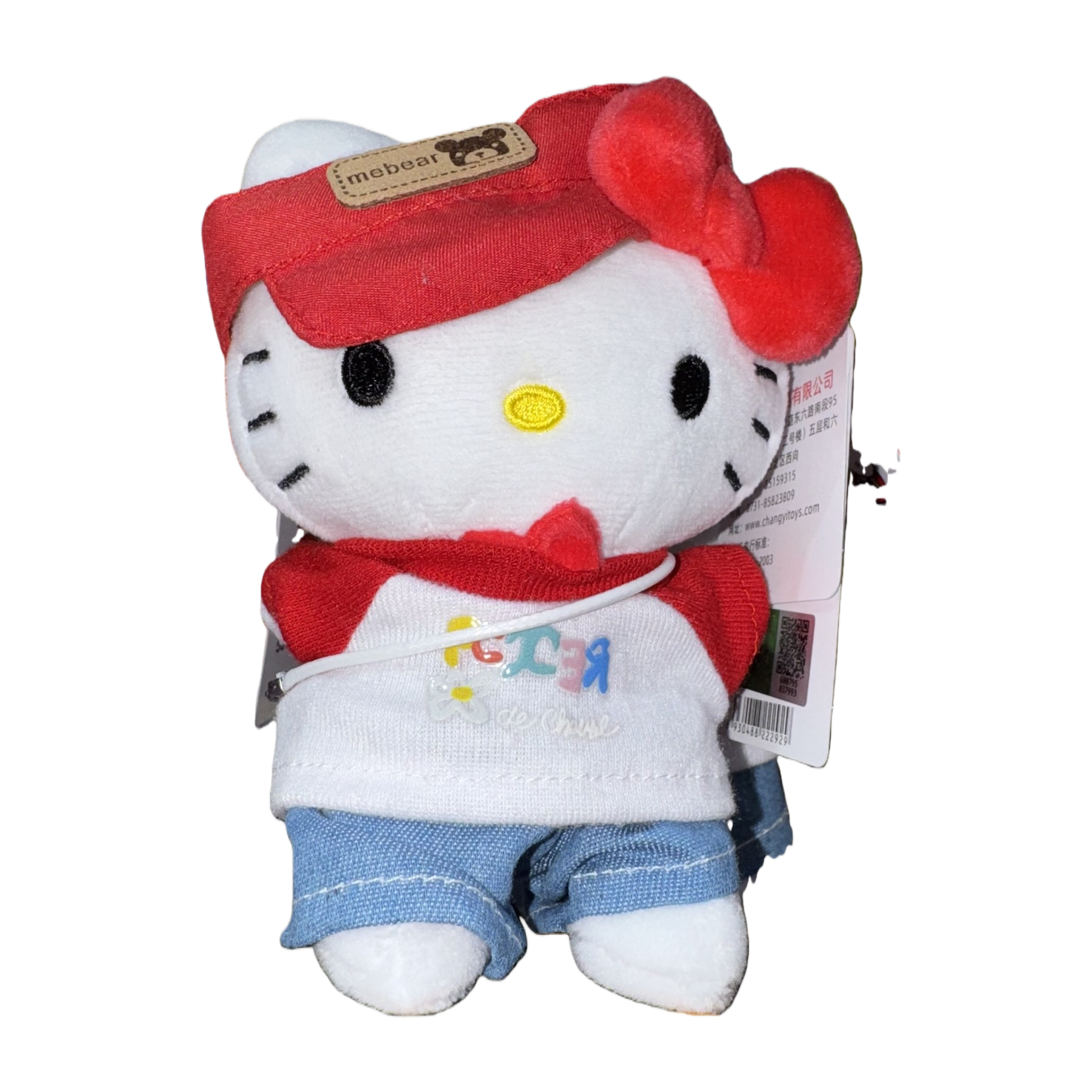 Hello Kitty玩偶白底实物图