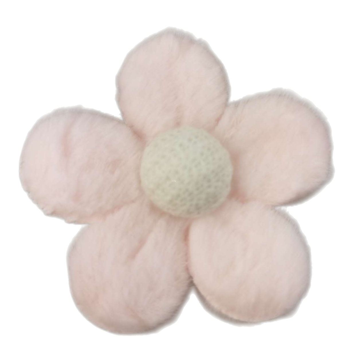 粉色毛绒花朵白底实物图