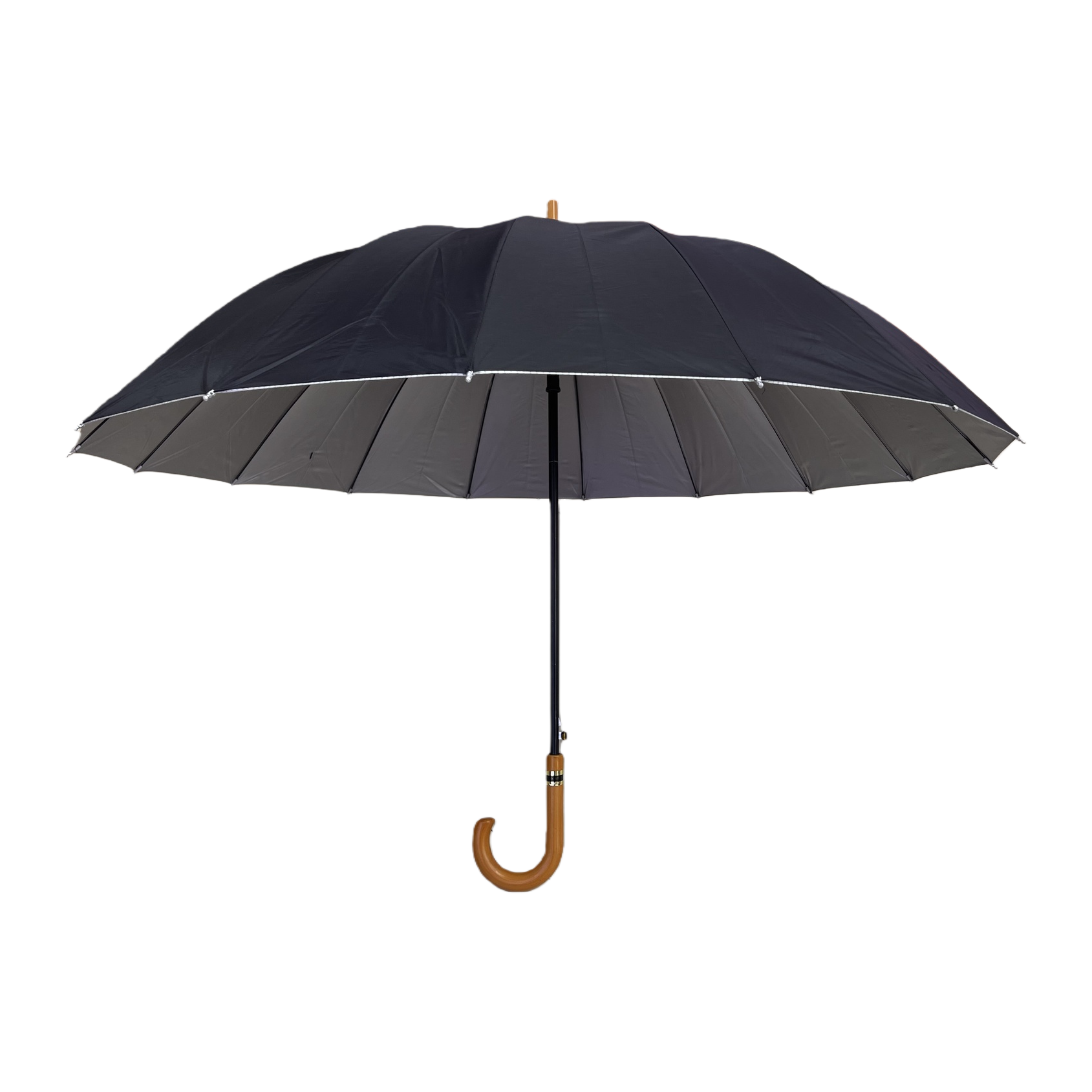 黑色雨伞白底实物图