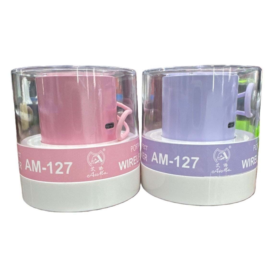 Pink and purple wireless charging cups AM127 portable smart cup LIDS Item Picture