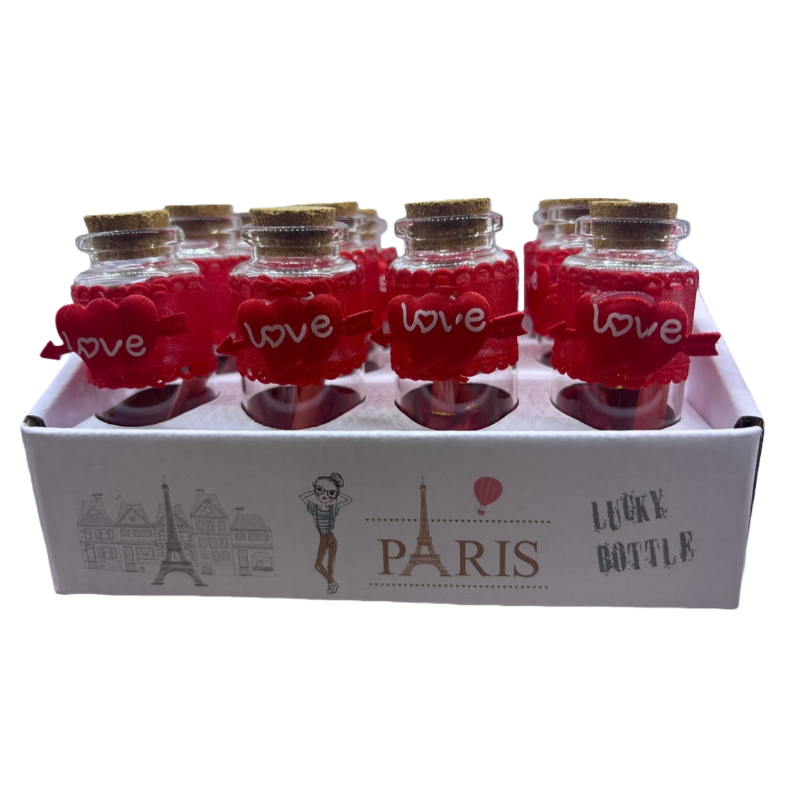 Cute mini perfume bottles with a love theme as couple gifts Item Picture