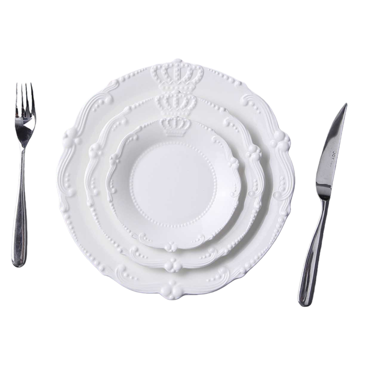 Tableware combination plate, household ceramic dinner plate set, durable anti-slip plate Item Picture