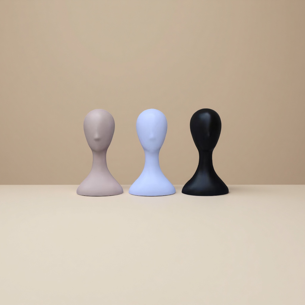 Head models without facial features, head models, human body models, teaching tools
