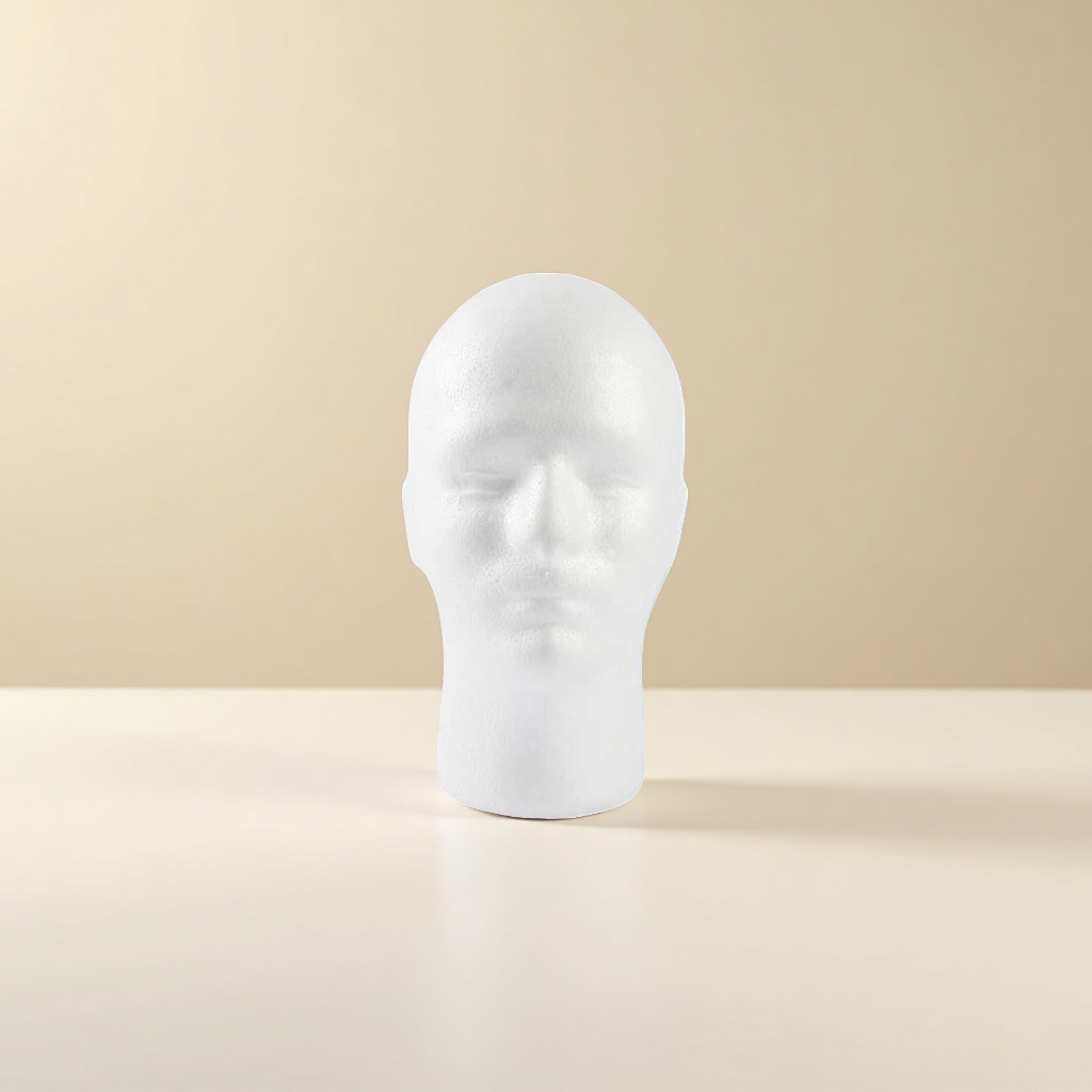 A white foam human head model material simulation teaching tool details Picture