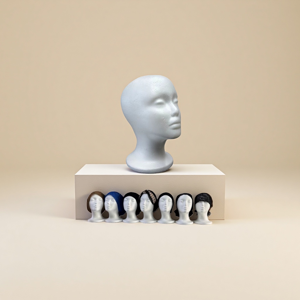White foam material human head model simulation teaching tool details Picture