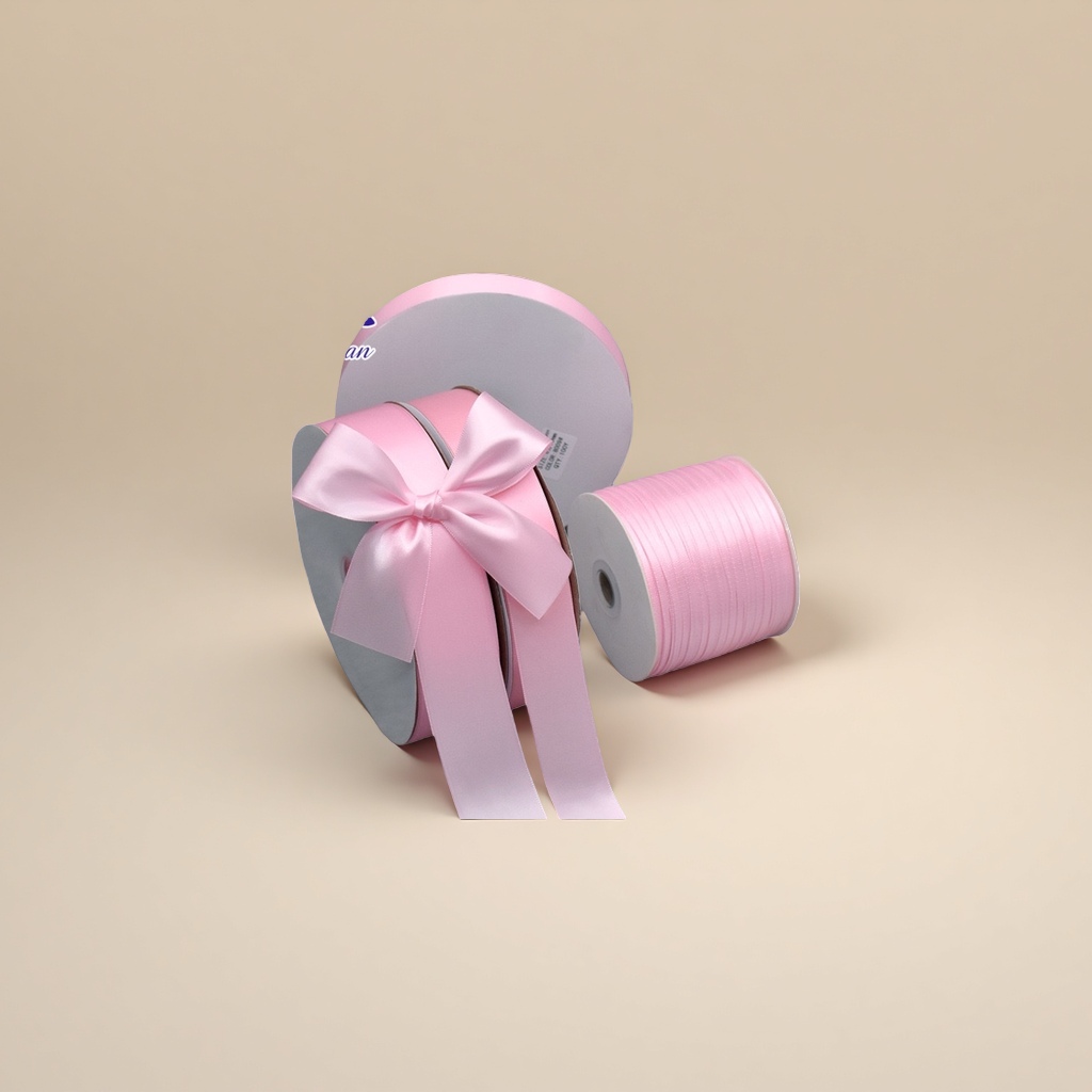 Pink ribbon roll 100-meter fashionable decorative gift packaging strap for home wedding decoration details Picture