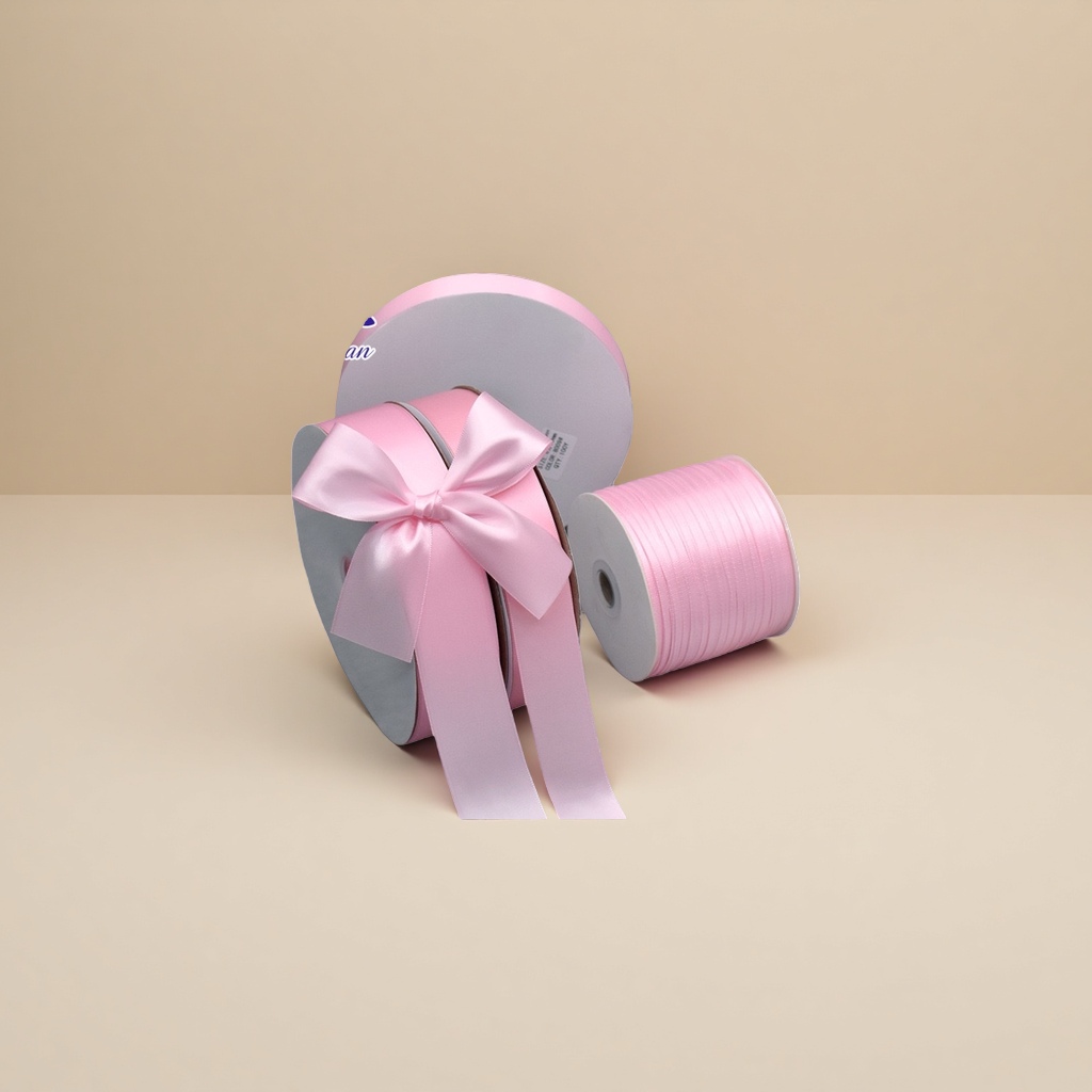 Pink ribbon roll 100-meter fashionable decorative gift packaging strap for home wedding decoration Specification image