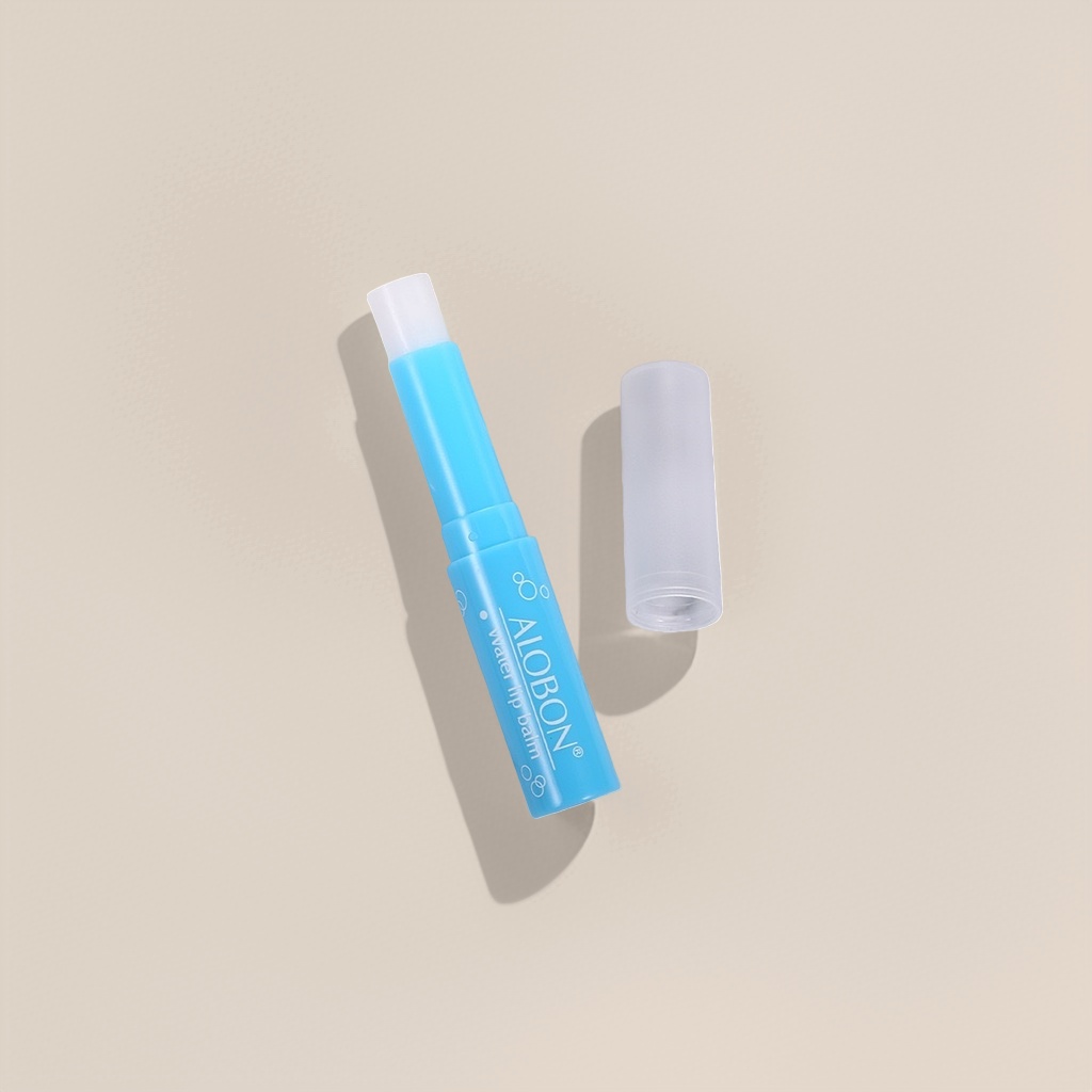 The blue lipstick tube ALOBON hydrating lipstick moisturizes, hydrates, soften, repairs and nourishes the lips Specification image
