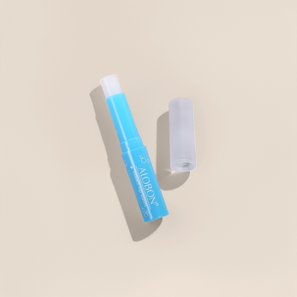 The blue lipstick tube ALOBON hydrating lipstick moisturizes, hydrates, soften, repairs and nourishes the lips details Picture