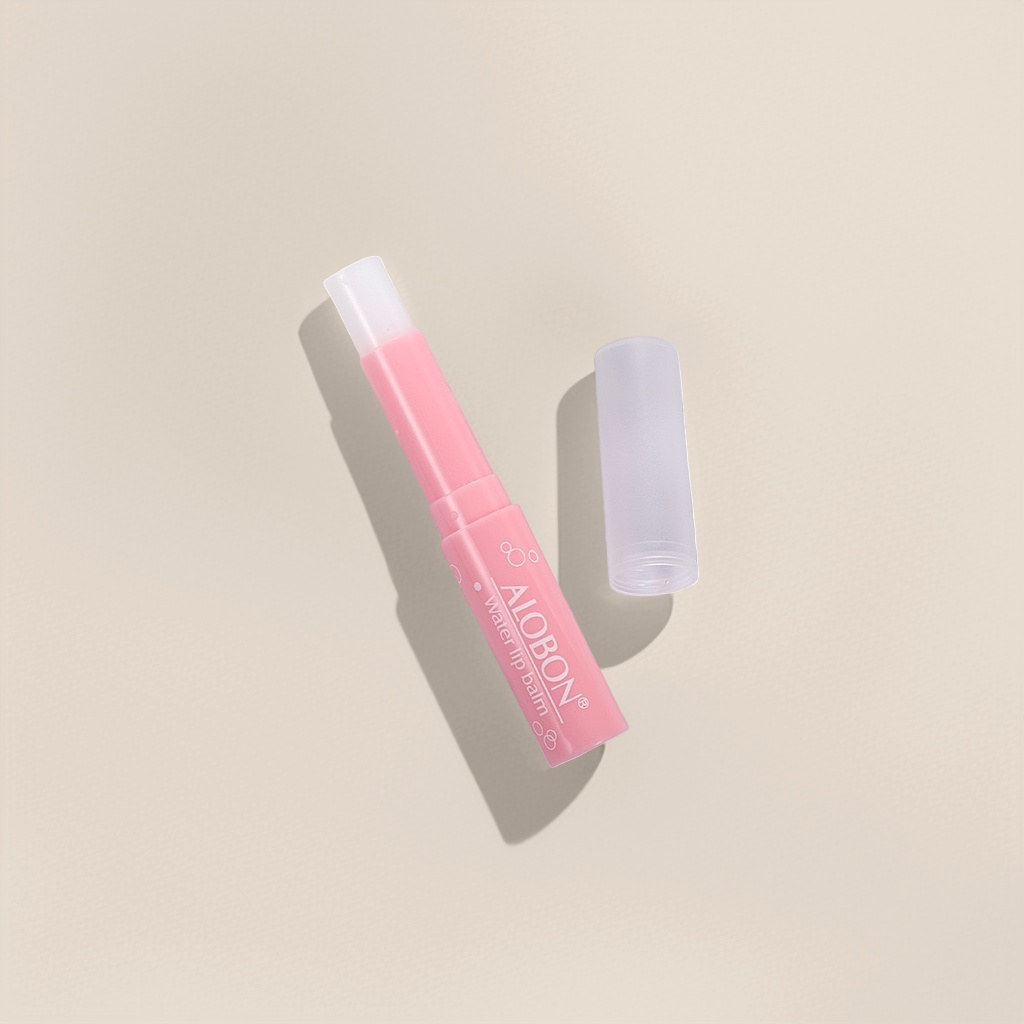 Pink lipstick tube ALOBON Hydrating lip balm Moisturizing and hydrating lip balm