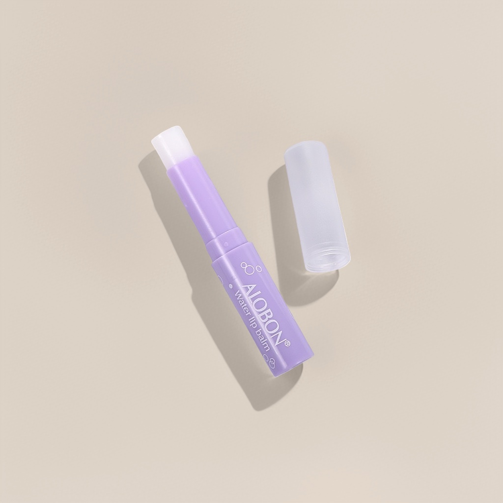 Purple lipstick tube ALOBON Hydrating Lip Balm Moisturizing, hydrating, Soft and nourishing lip balm Specification image