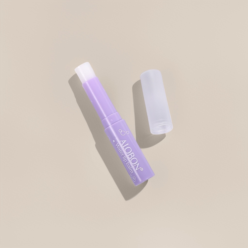 Purple lipstick tube ALOBON Hydrating Lip Balm Moisturizing, hydrating, Soft and nourishing lip balm Application Scenario