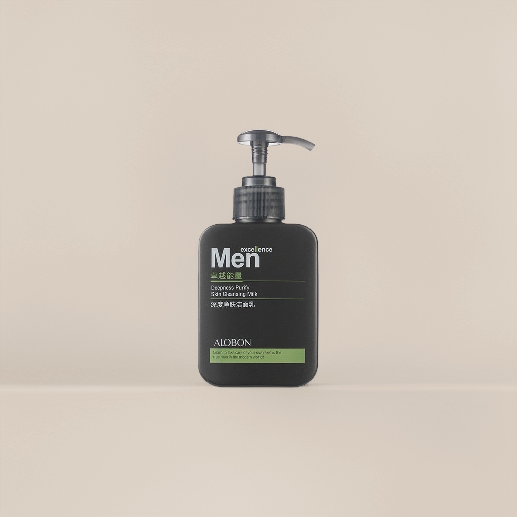 Black bottle ALOBON Men's Deep Cleansing Facial Cleanser Specification image