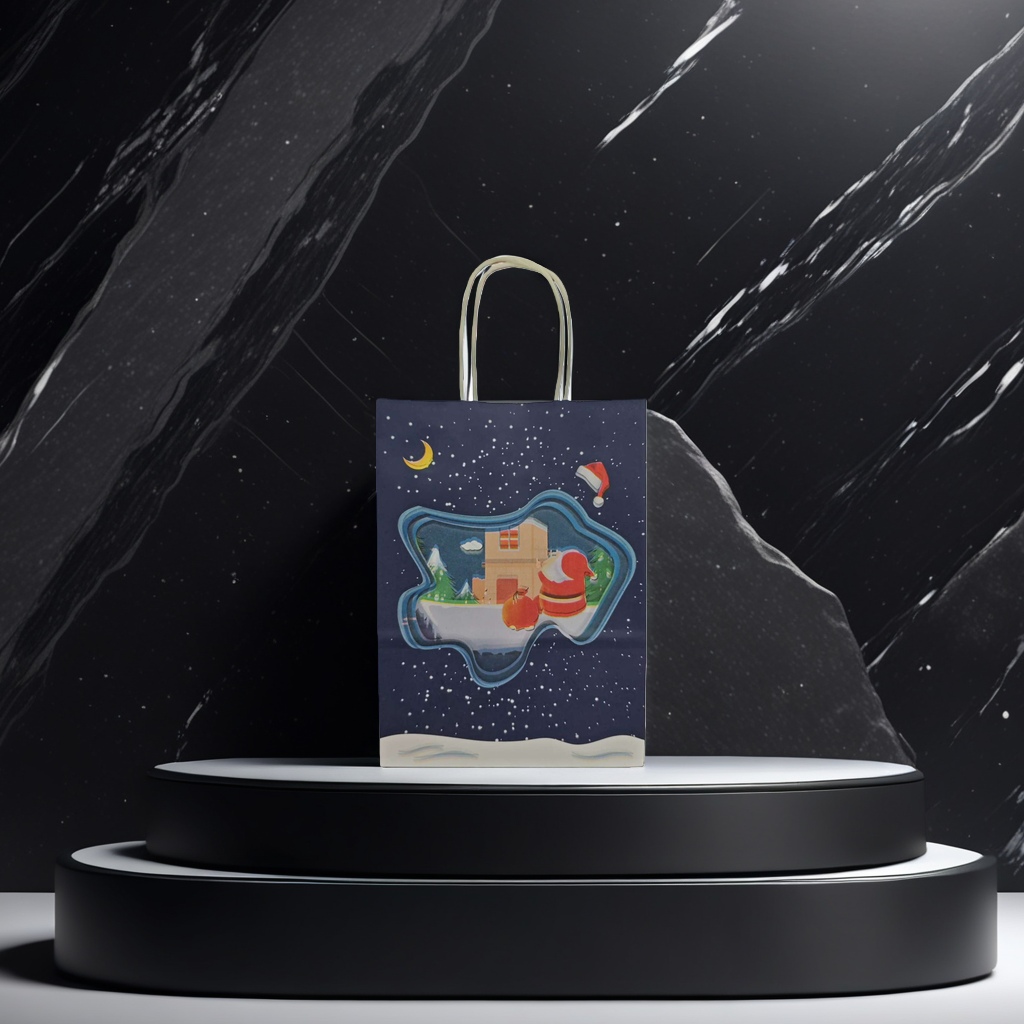 Christmas-themed gift bags are excellent choices for giving as packaging bags and festive decorative items Specification image