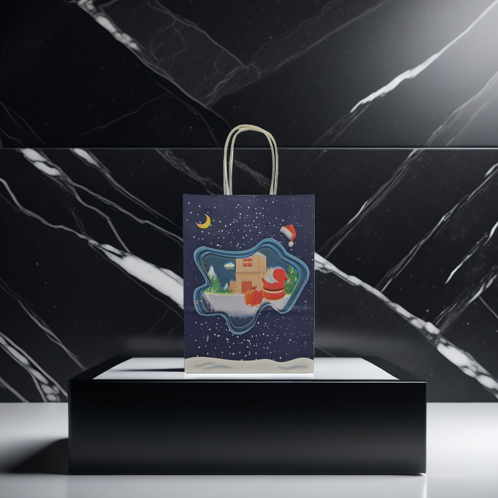 Christmas-themed gift bags are excellent choices for giving as packaging bags and festive decorative items details Picture