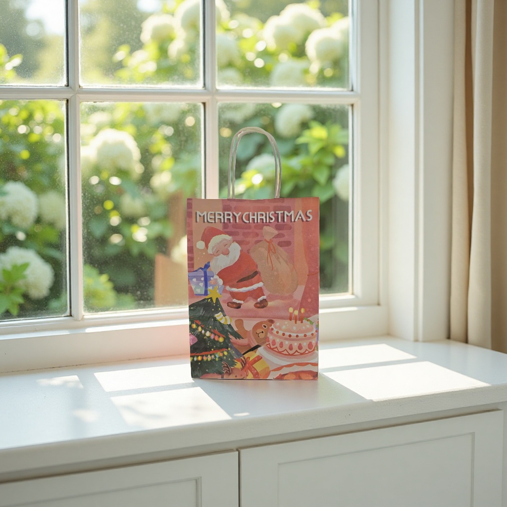 Christmas-themed gift bags are an excellent choice for giving. The exquisite packaging bags are reusable Application Scenario