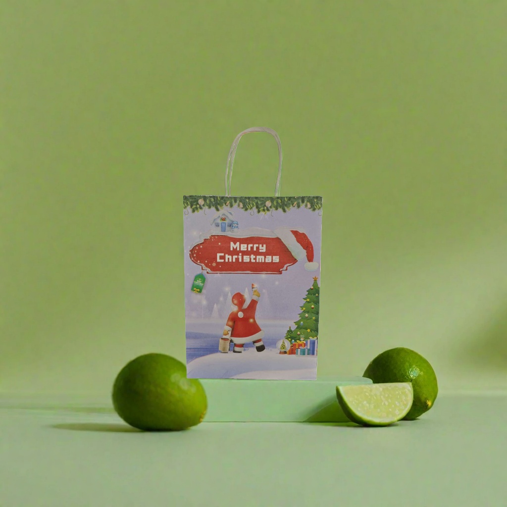Christmas-themed gift bags with cute cartoon packaging are reusable and portable for giving as gifts Specification image