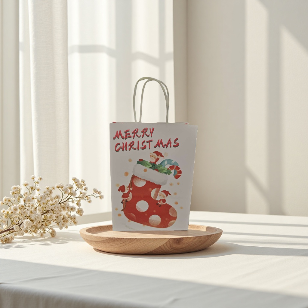 Christmas-themed gift bags, exquisite packaging bags for gift-giving, festival gift storage bags Specification image