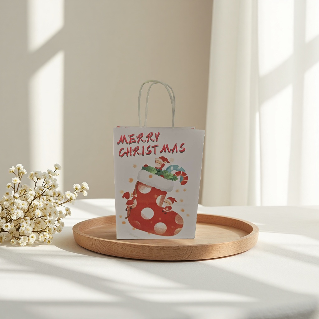 Christmas-themed gift bags, exquisite packaging bags for gift-giving, festival gift storage bags Application Scenario