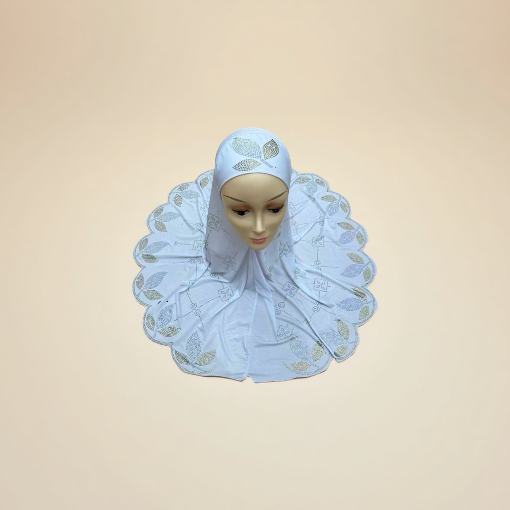 White embroidered headscarf doll model decoration Application Scenario