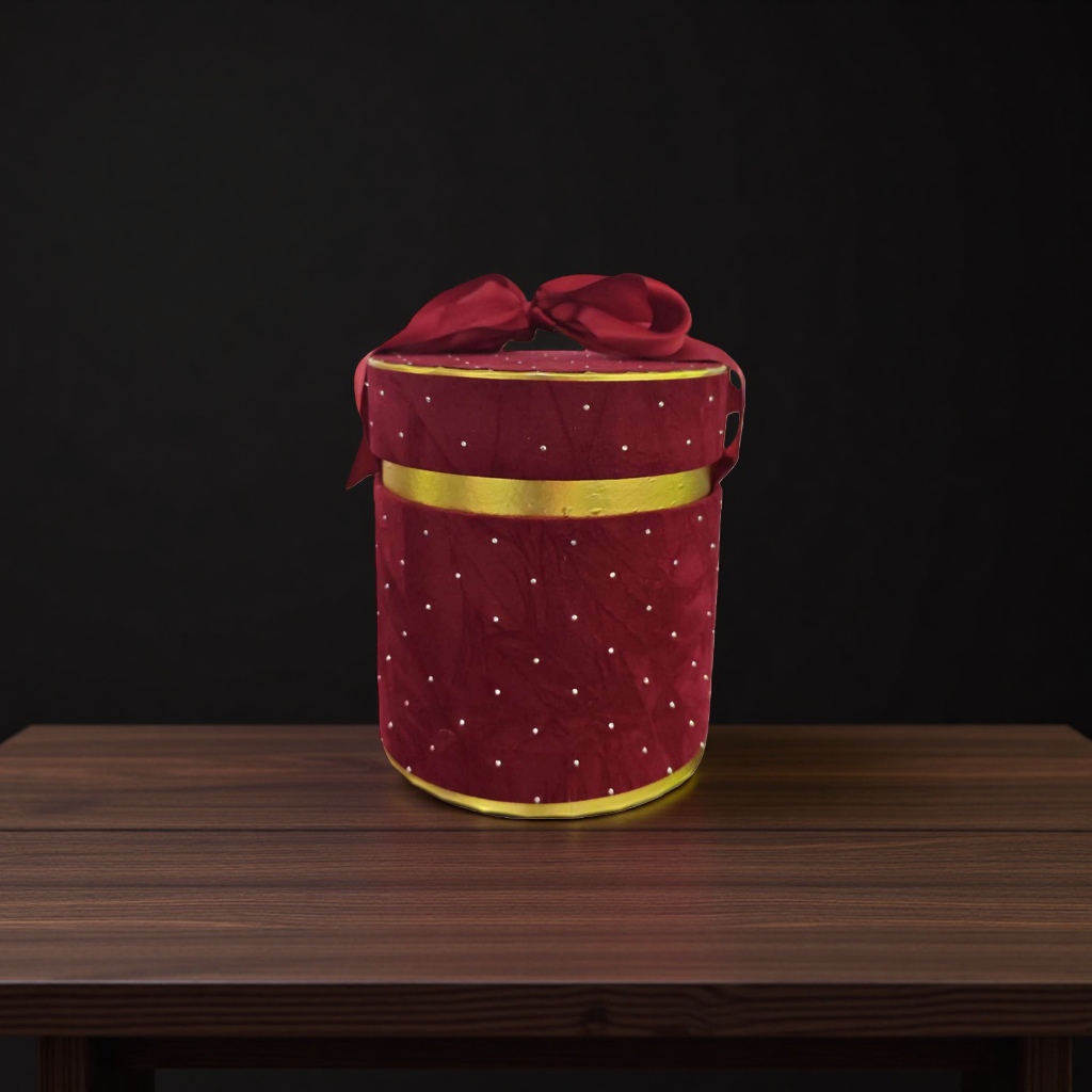 Red velvet gift box with exquisite packaging, a high-end gift box for festivals Application Scenario