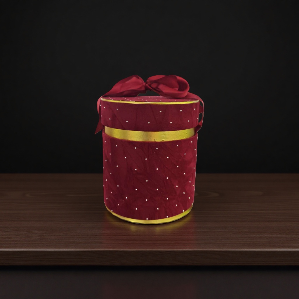 Red velvet gift box with exquisite packaging, a high-end gift box for festivals Specification image