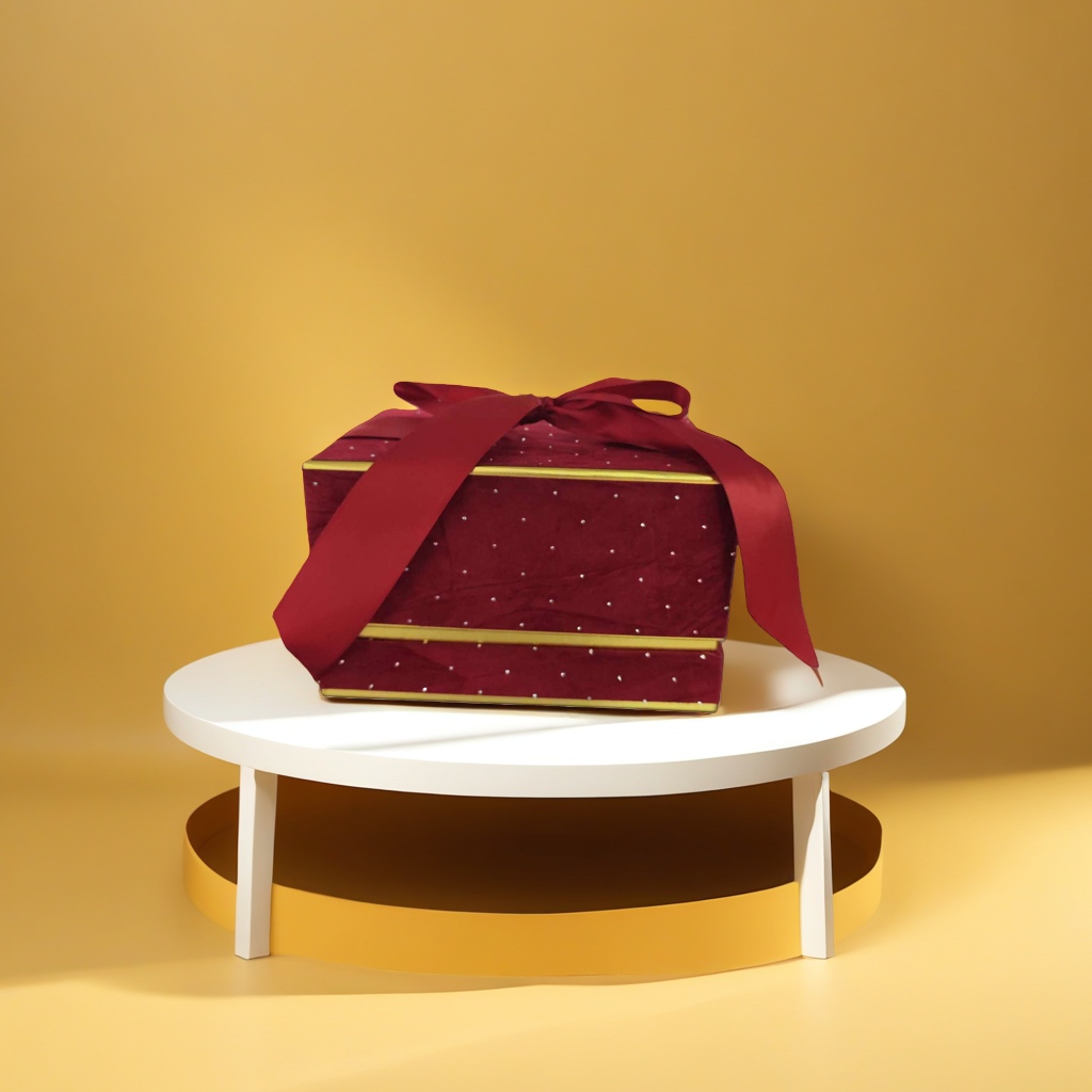 The red ribbon gift box is exquisitely packaged and makes an excellent gift Application Scenario