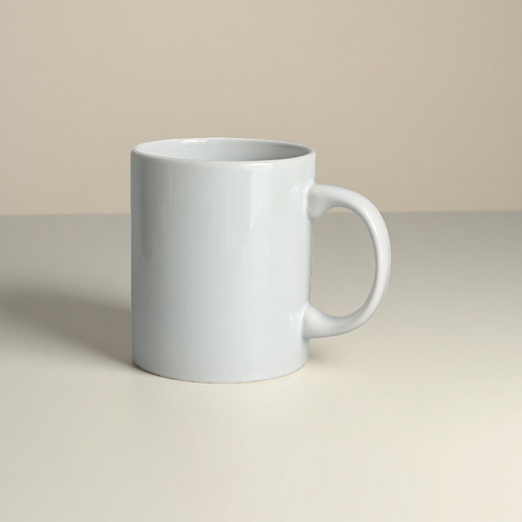 A simple 11oz white ceramic cup specially designed for heat transfer and sublimation handicrafts Application Scenario